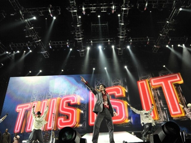 Michael Jackson vo filme This Is It.
