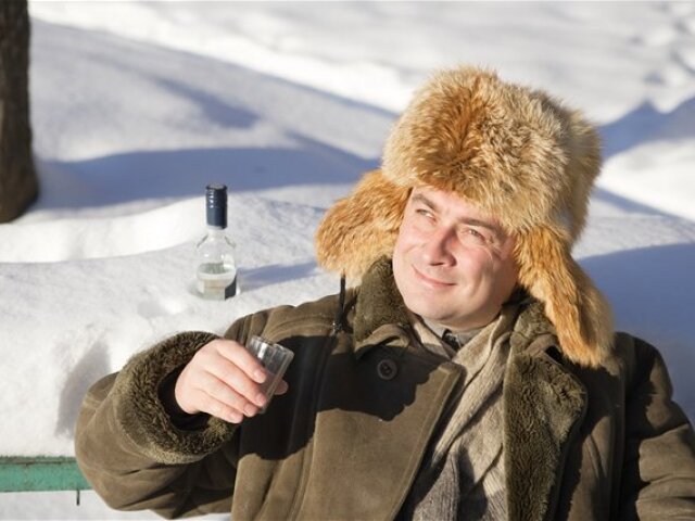 pitie - alkohol - zima - sneh