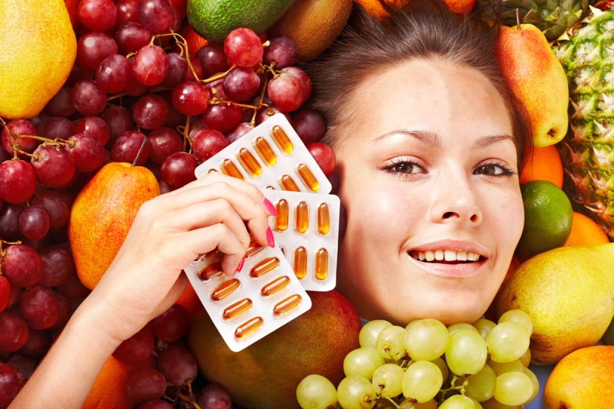 ovocie, liek, tabletka, doplnok, vitamín