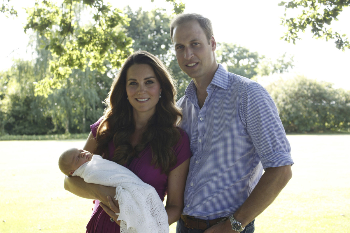 princ William, princ George a vojvodkyňa Catherine