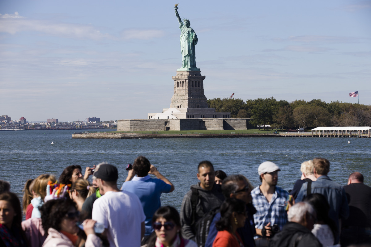 socha slobody, USA, new york, turisti, amerika