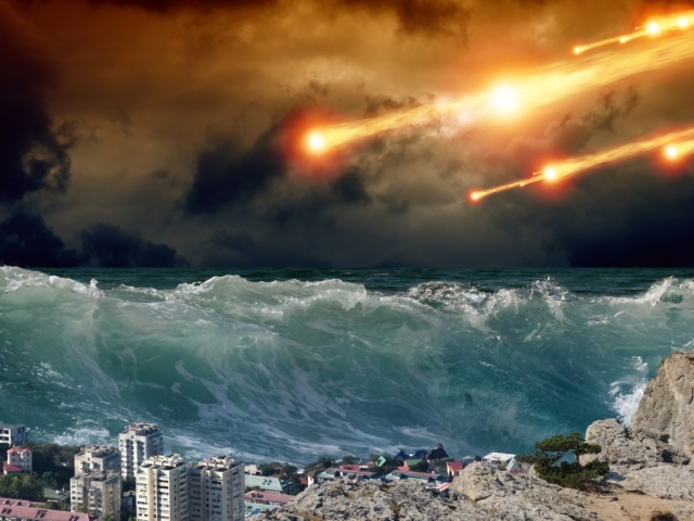 apokalypsa, asteroid, vlna, katastrofa, tsunami