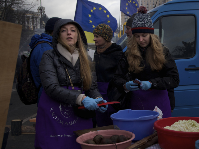 Ukrajina, protest, Kyjev