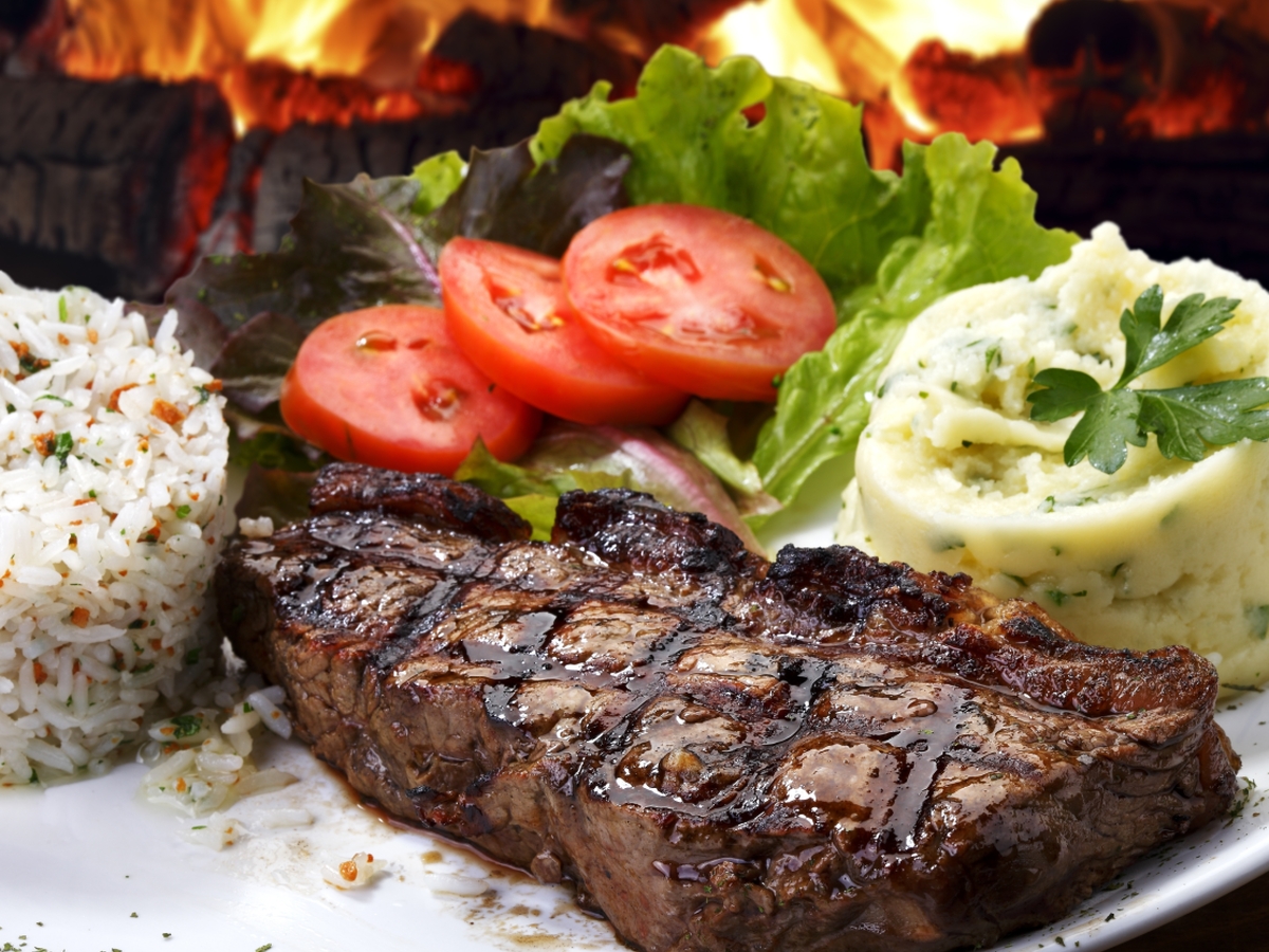 grilované mäso, steak