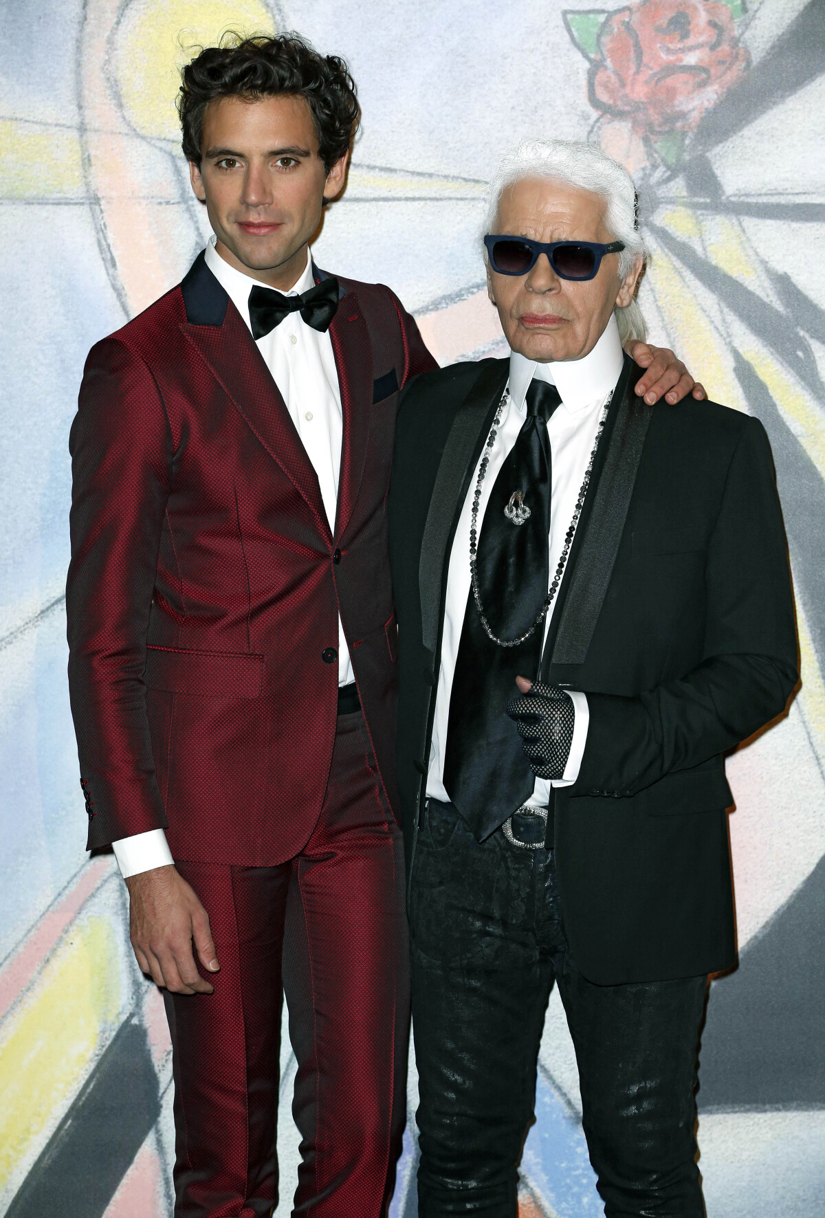Libanonský spevák Mika (vľavo) a dizajnér Karl Lagerfeld.