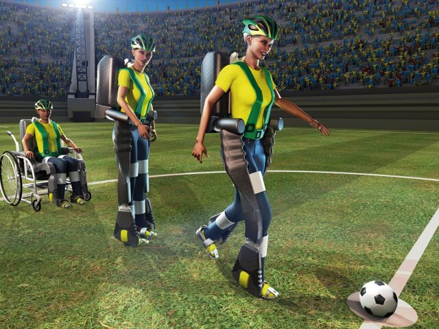 futbal, MS v Brazílii, vozíčkar