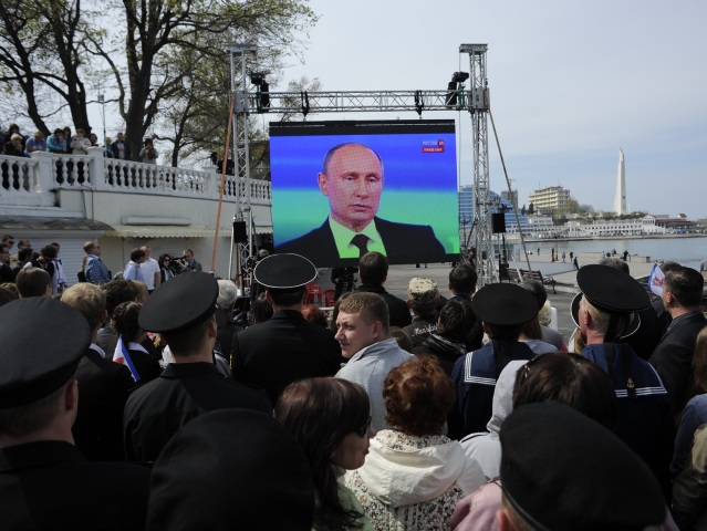 Vladimir Putin, Krym, obrazovka