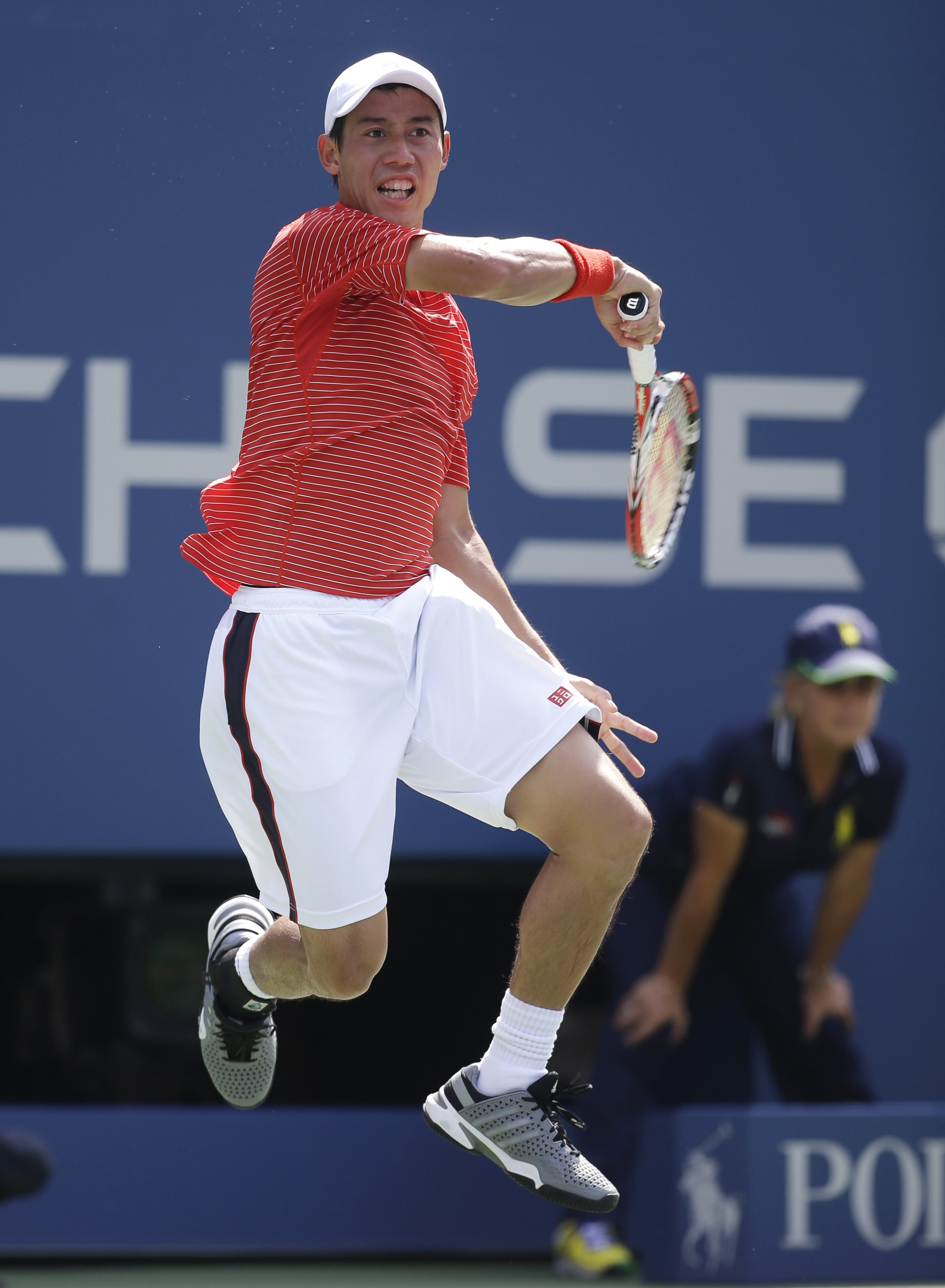 Kei Nišikori v semifinále US Open.