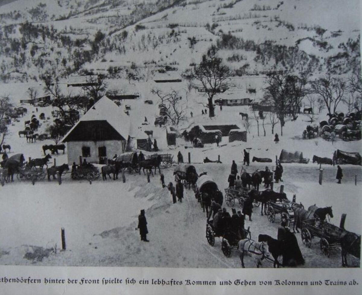 zásobovanie, karpaty, vojna, sneh,
