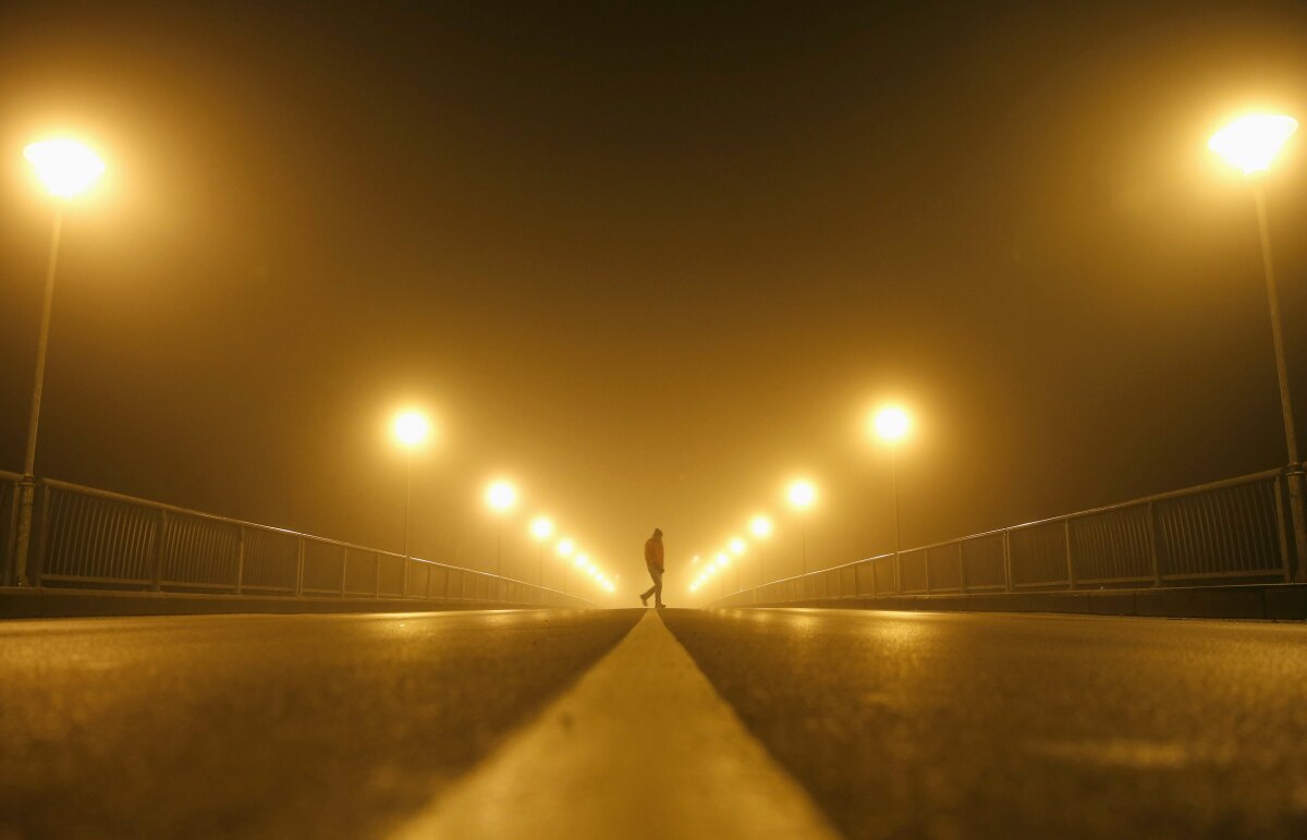 Instagram, fotografie, Reuters, 2014, výber, noc, cesta, hmla