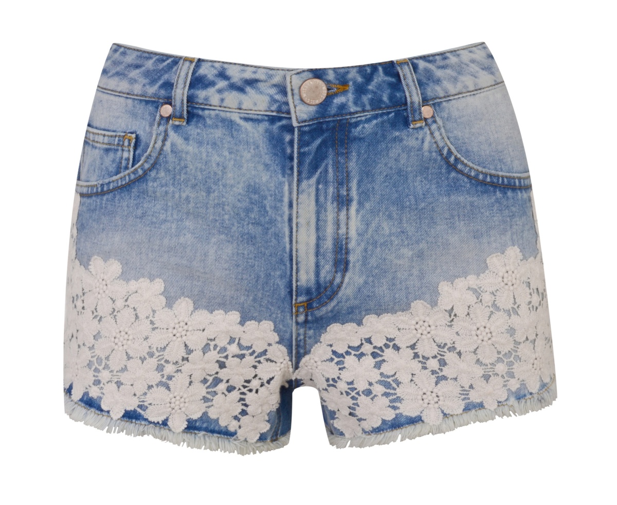 denim - zdobený denim - koráliky - krištály