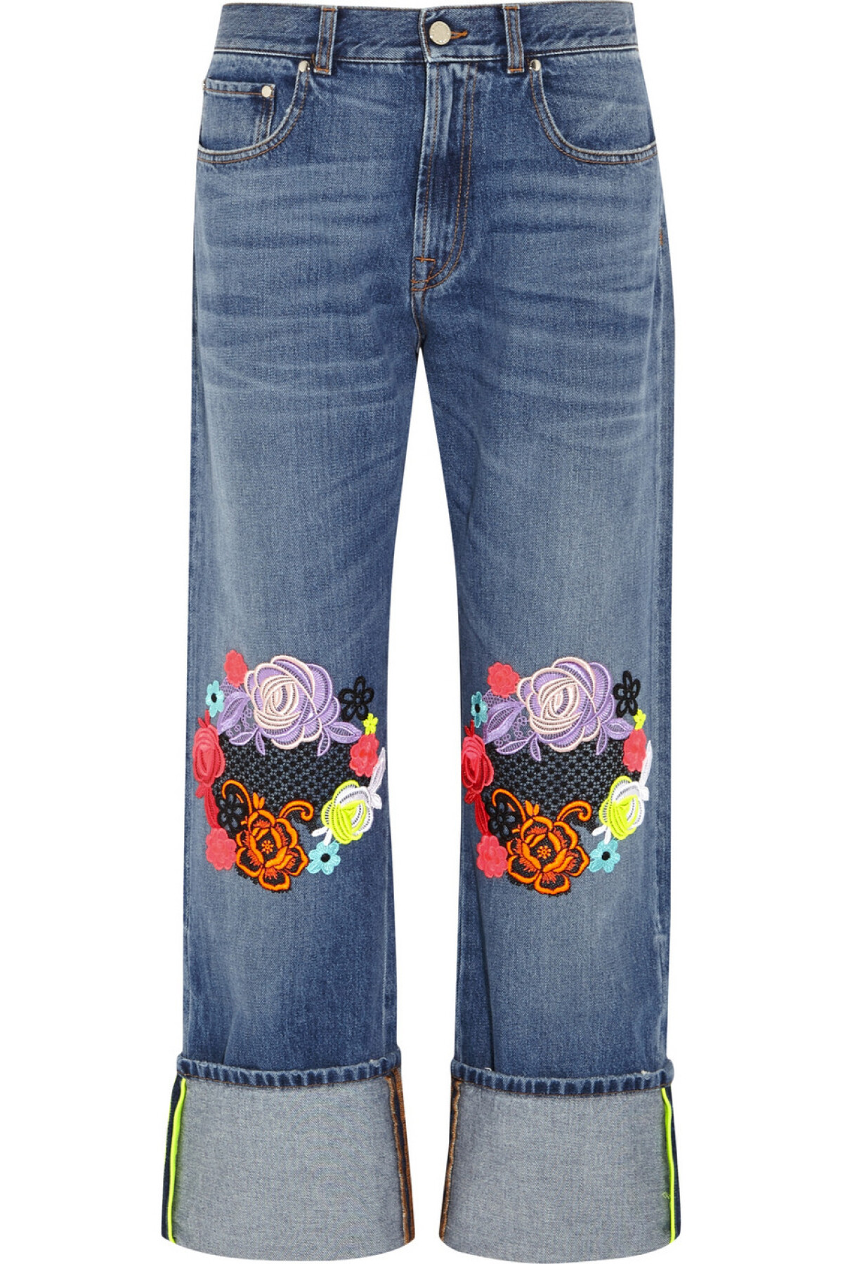 denim - zdobený denim - koráliky - krištály