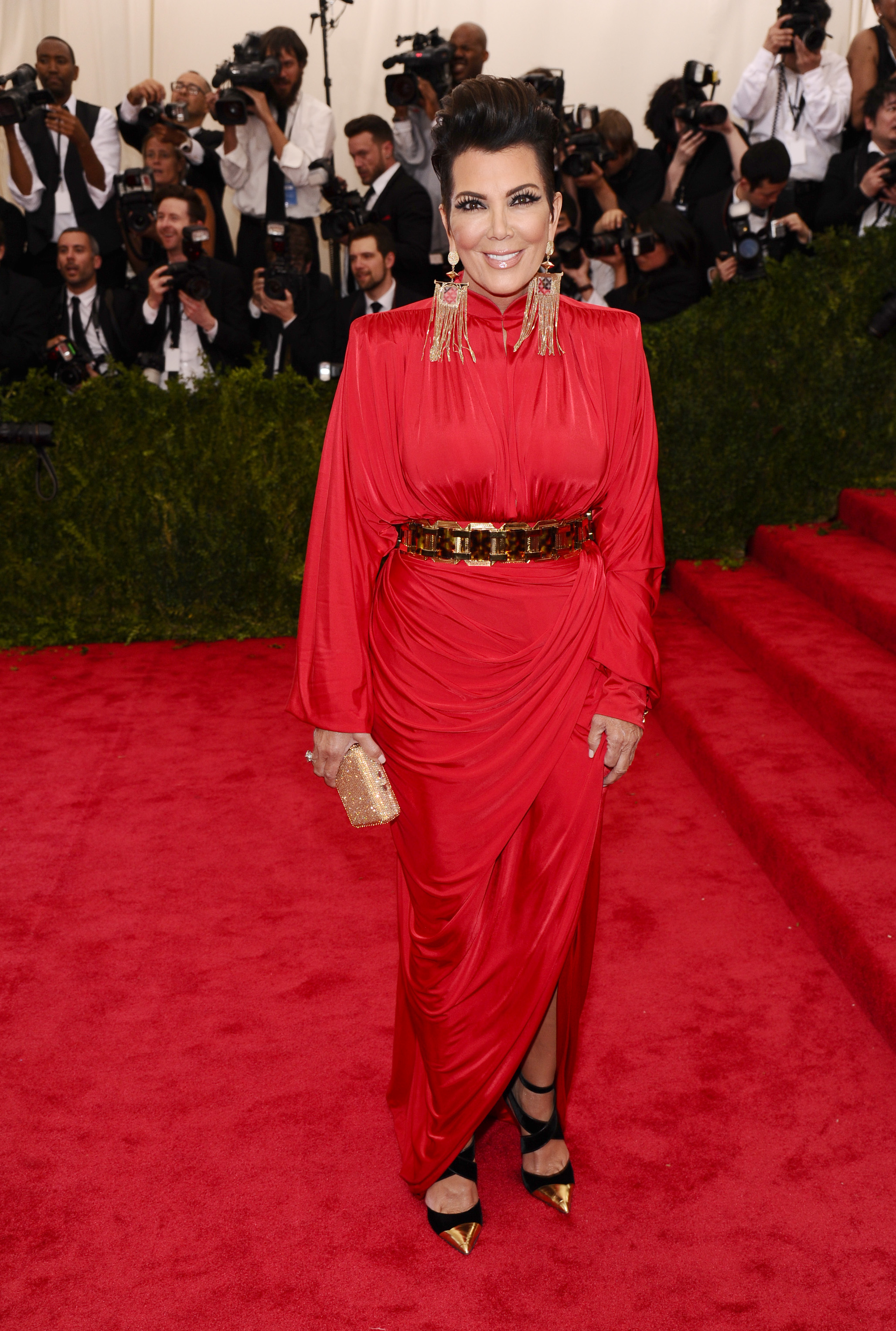 Kris Jenner prišla oblečená do šiat Balmain.