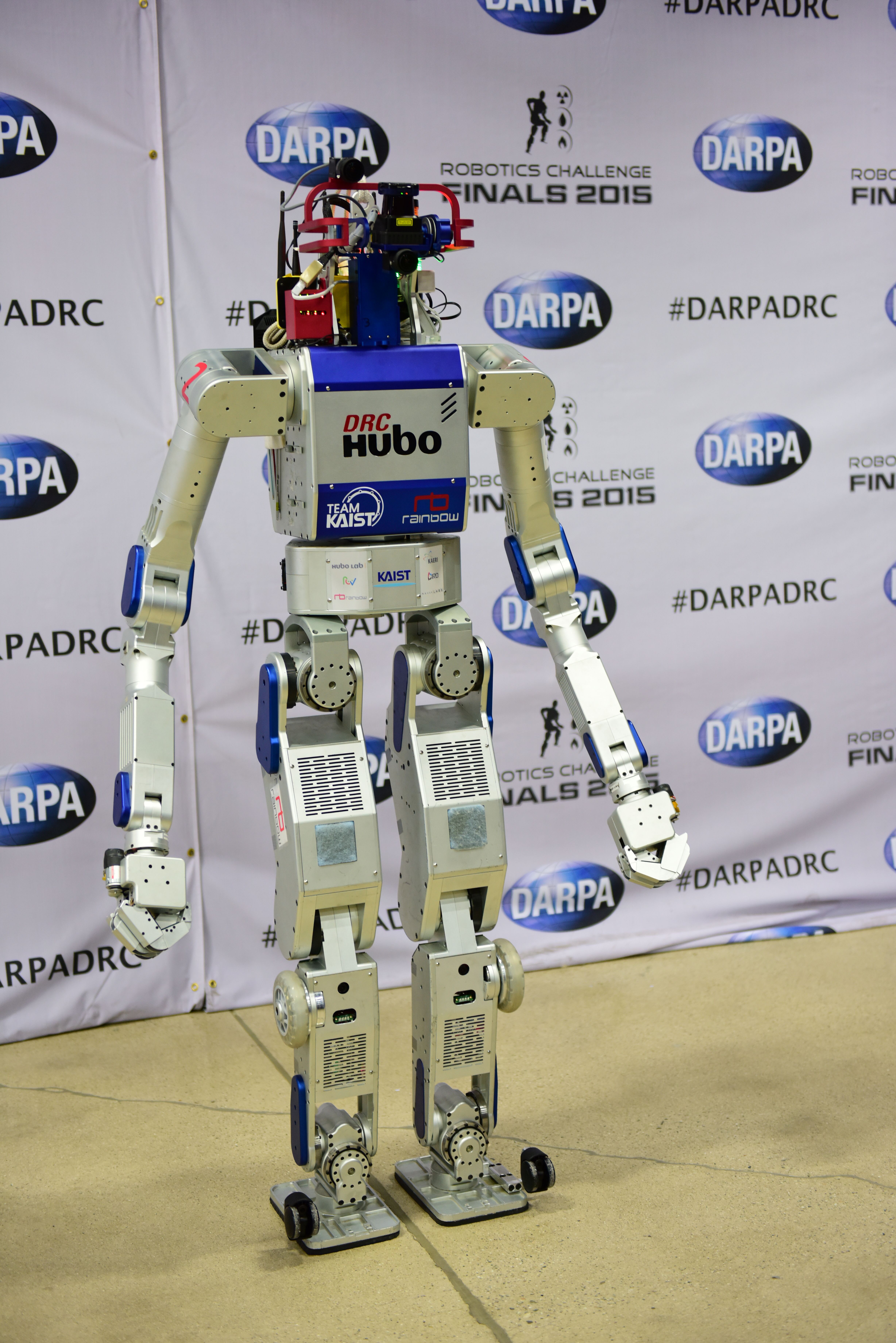 Víťazný robot Kaist DRC-HUBO z Južnej Kórey.