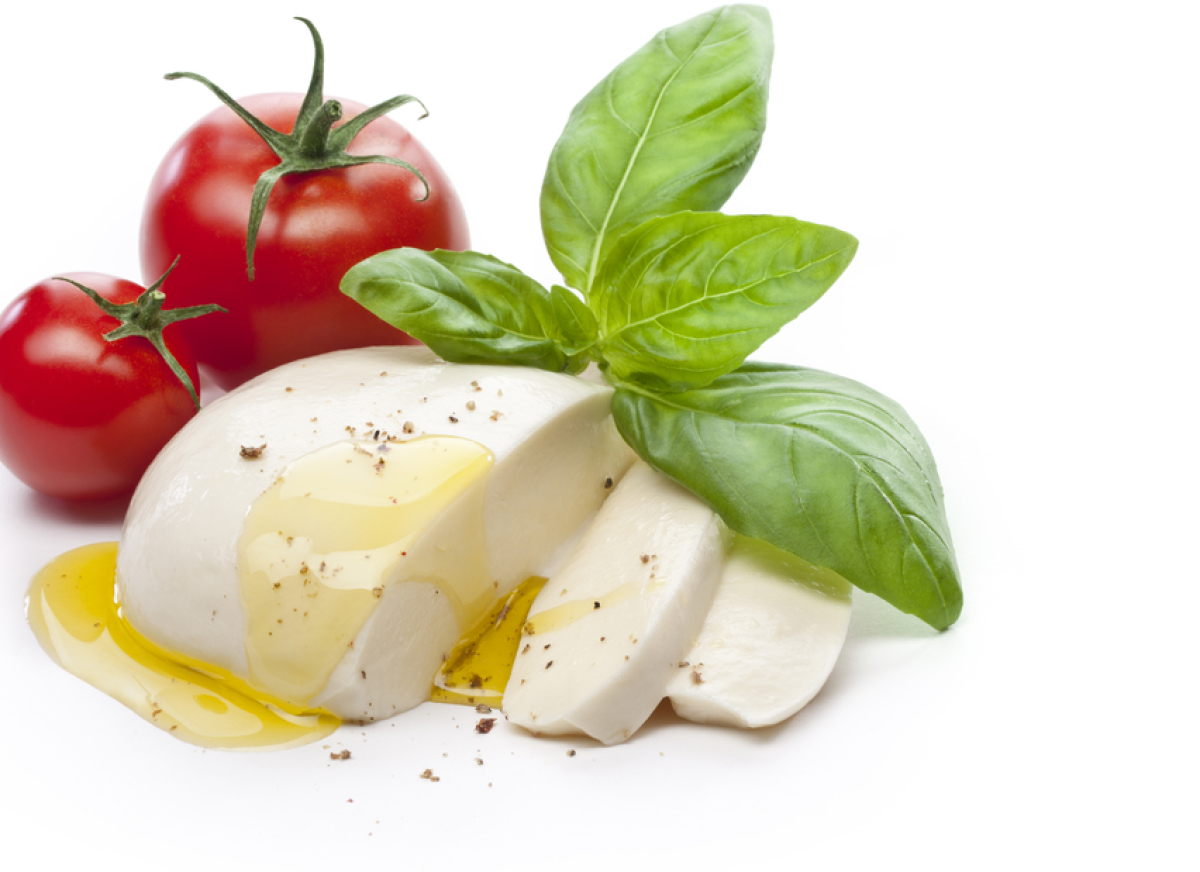 mozzarella, paradajka, bazalka