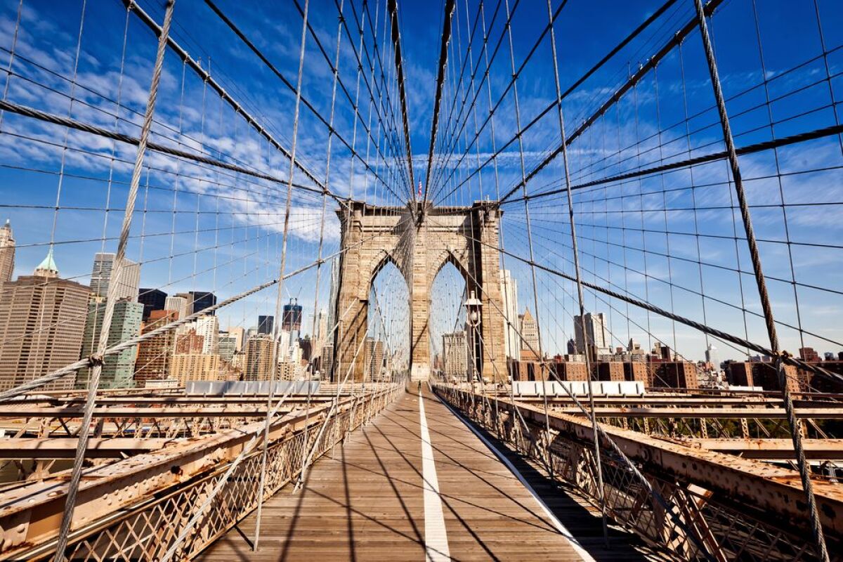 Brooklyn Bridge, New York, most, Manhattan, most,