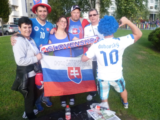 Slovenskí fanúšikovia.