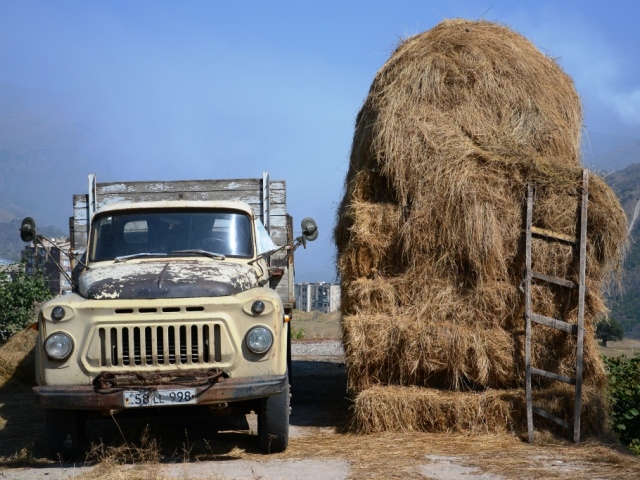 auto, seno, dodávka, Arménsko