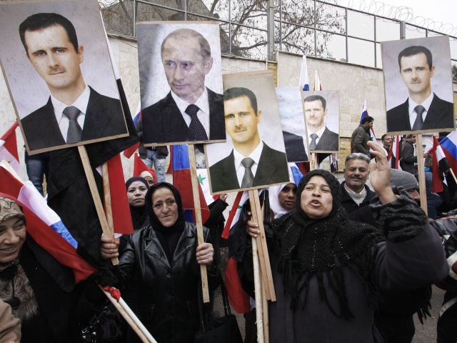 rusko, sýria, asad, putin, demonštrácia, protest,