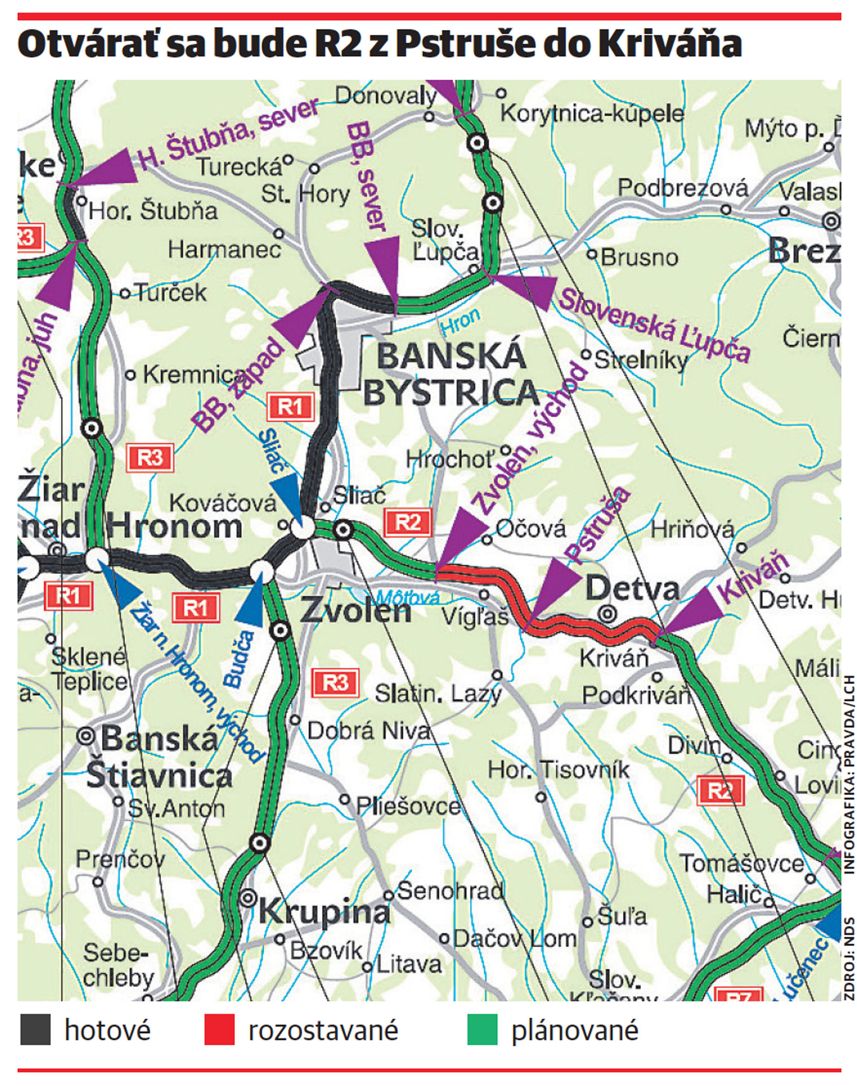 Zvolen, Banská Bystrica, mapa, graf, Detva