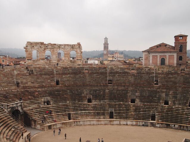 Verona, Taliansko, amfiteáter,