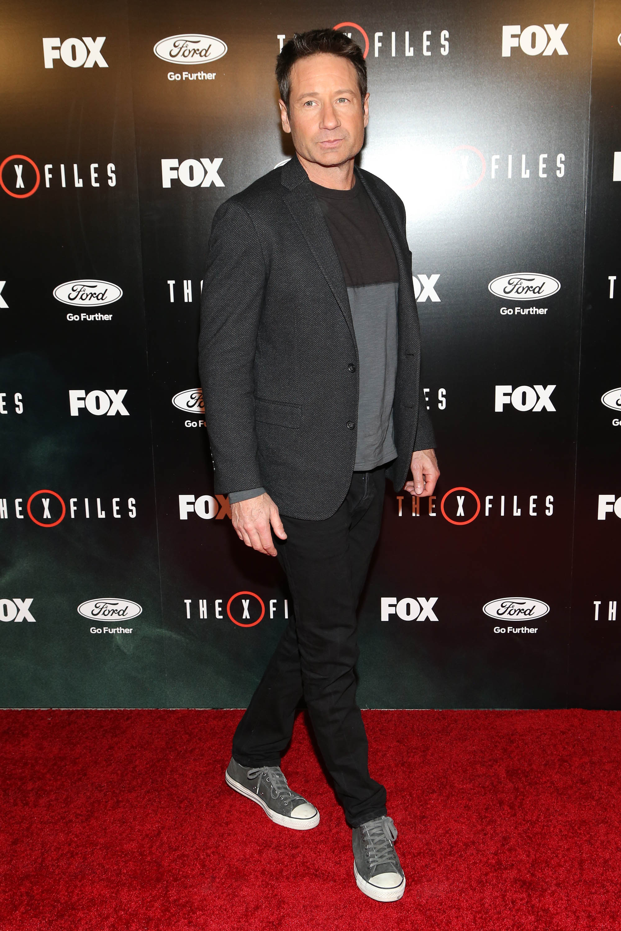 David Duchovny na premiére novej série seriálu Akty X v Los Angeles.