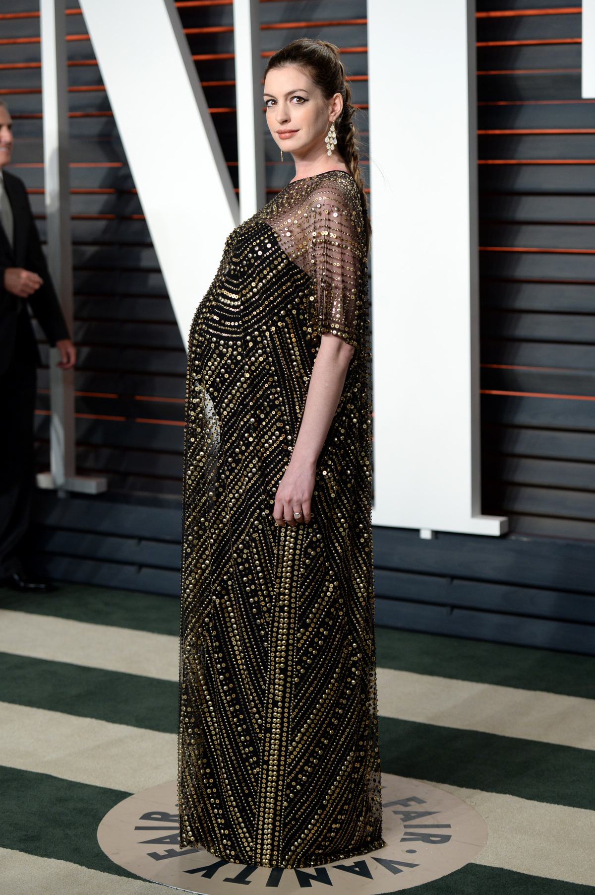Tehotná herečka Anne Hathaway.