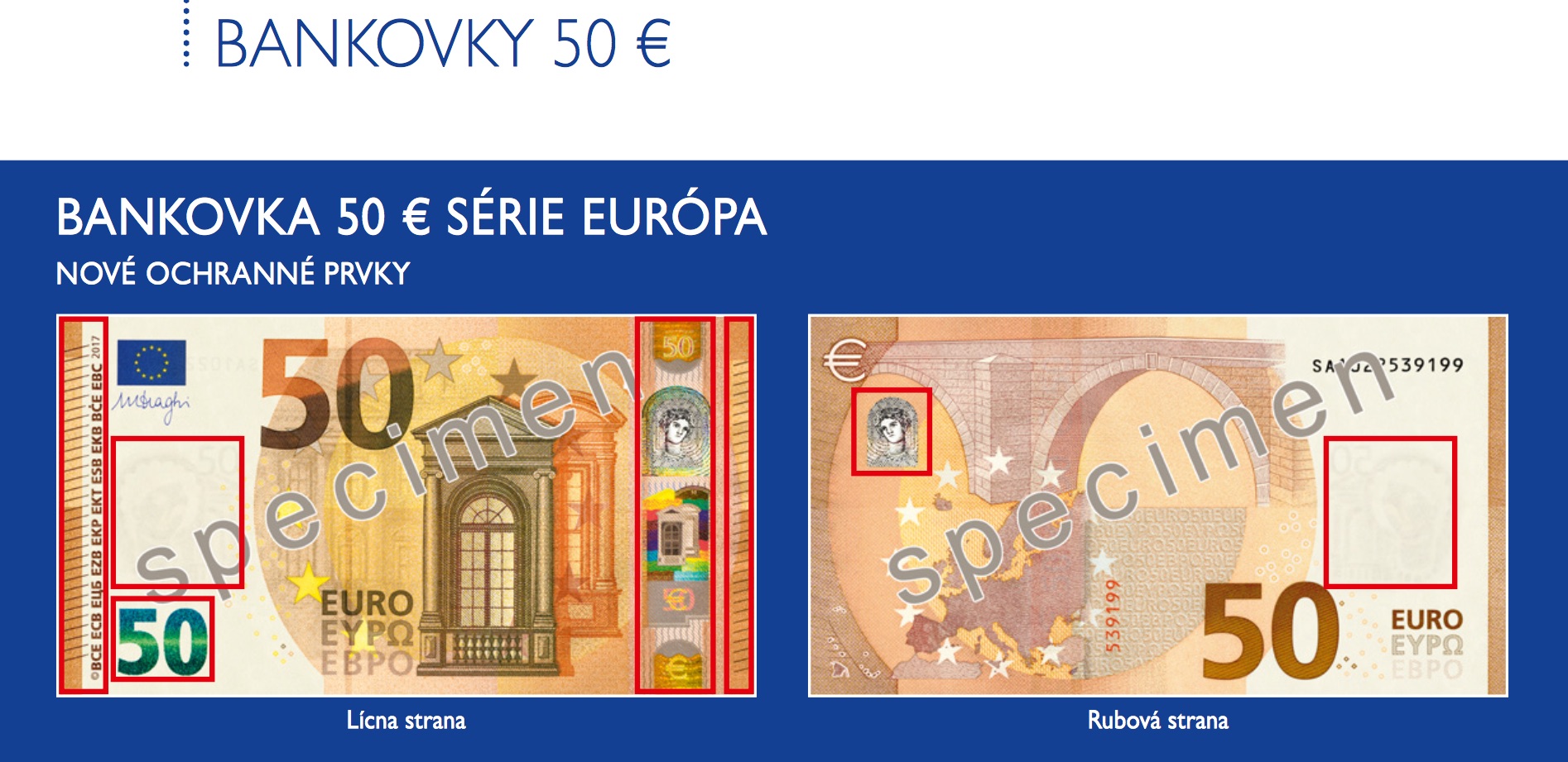 Päťdesiateurová bankovka zo série Europa