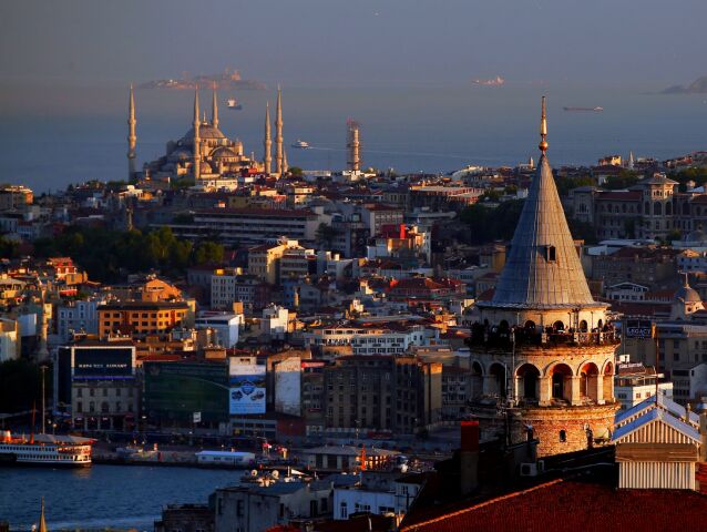 Istanbul, Turecko, mešita, Modrá mešita