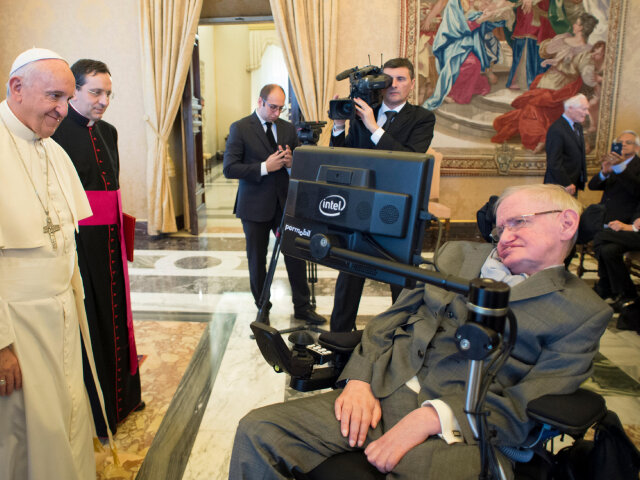Pápež František, Stephen Hawking