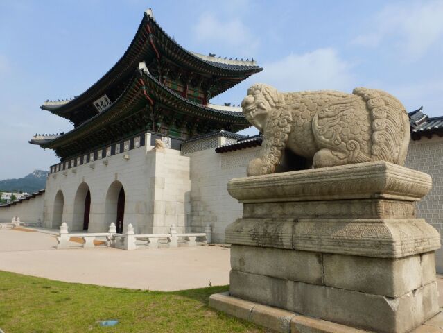 Gyeongbokgung, Soul, Kórea, palác