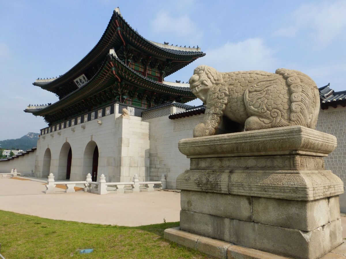 Gyeongbokgung, Soul, Kórea, palác