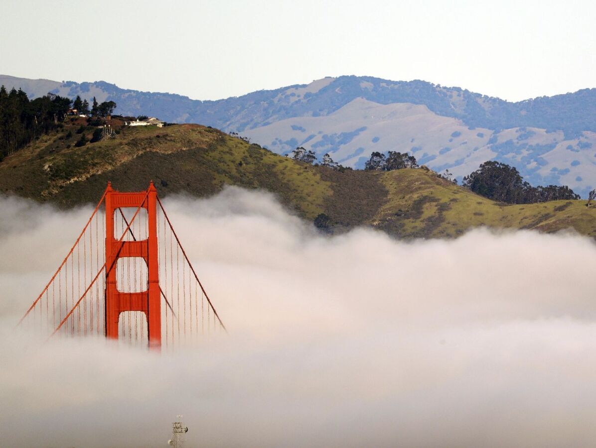 San Francisco, Golden Gate bridge, most, hmla, Kalifornia