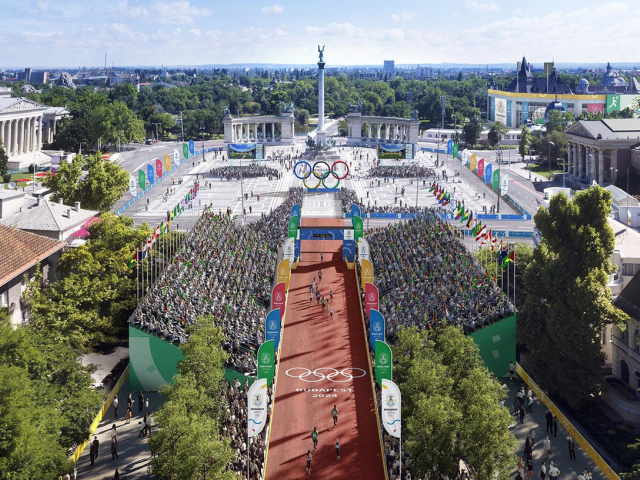 Budapešť, olympijské hry, olympiáda, štadión, vizualizácia