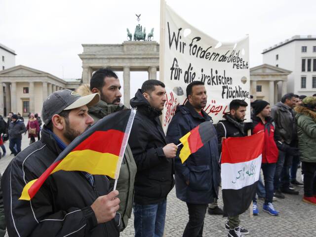 Berlín, protest, demonštrácia,