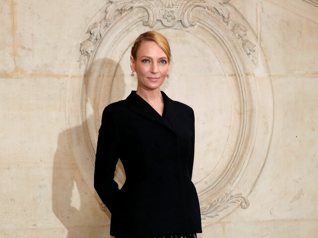 Ani herečka Uma Thurman nechýbala na prehliadke Dior. 