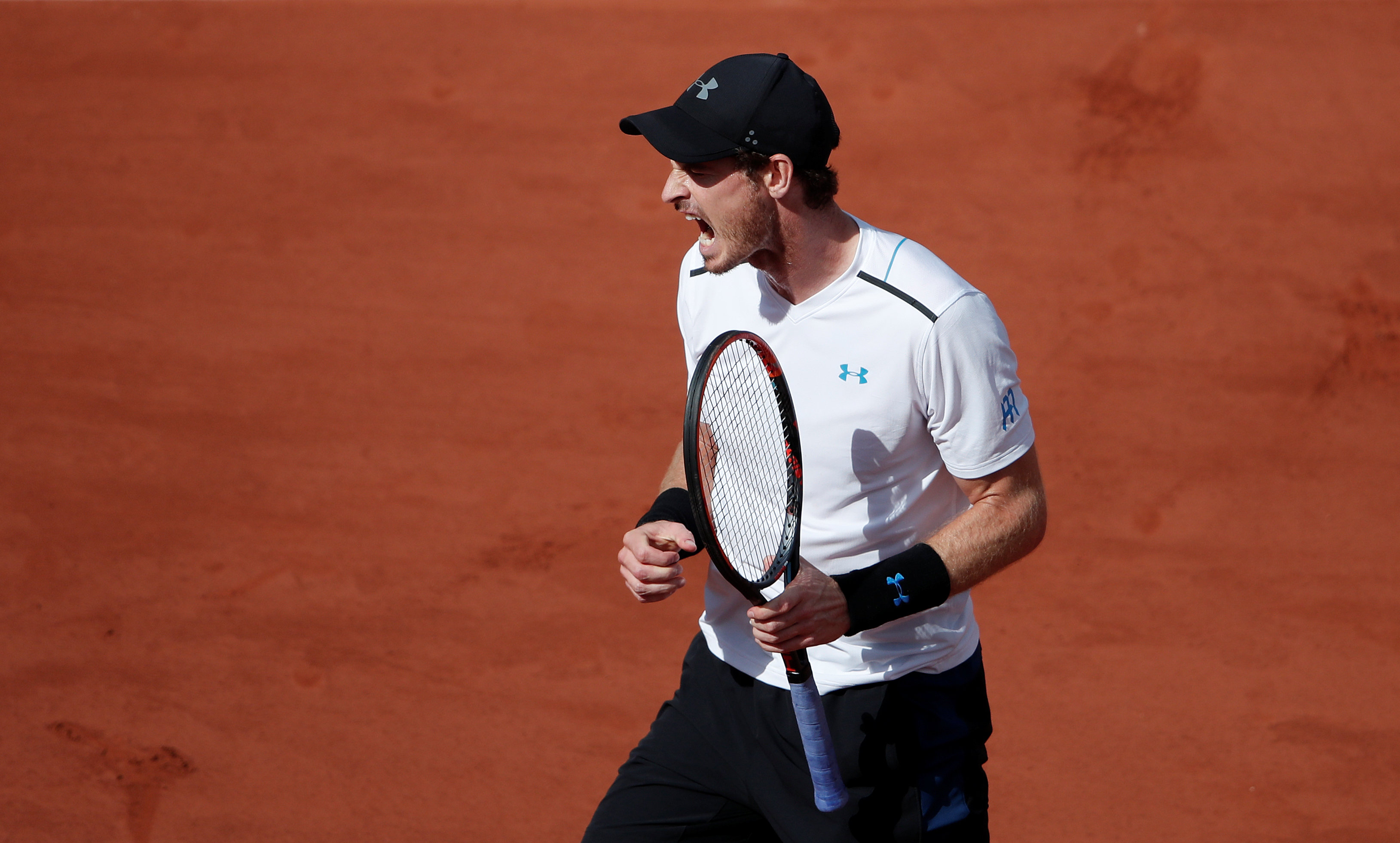 Andy Murray počas štvrťfinále Roland Garros 2017.
