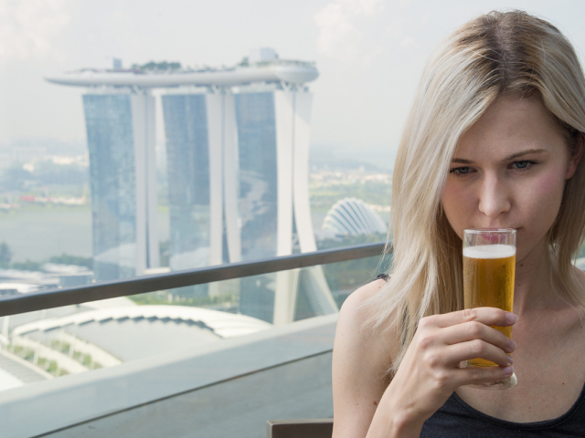 Singapur, pivo, Marina Bay,