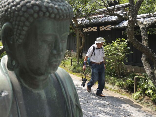 Japonsko, budha, socha, turista, cestovanie, kláštor