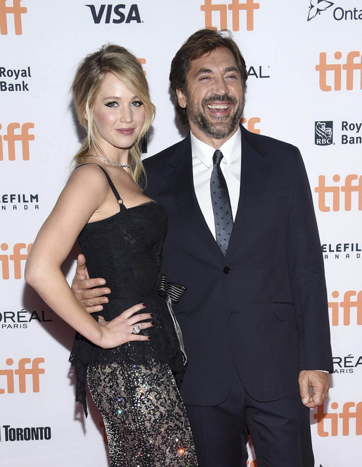 Herečka Jennifer Lawrence a jej kolega Javier Bardem.
