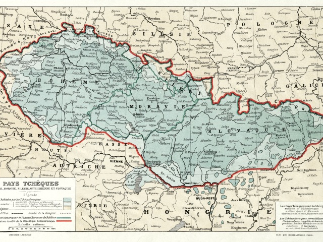mapa, Československo