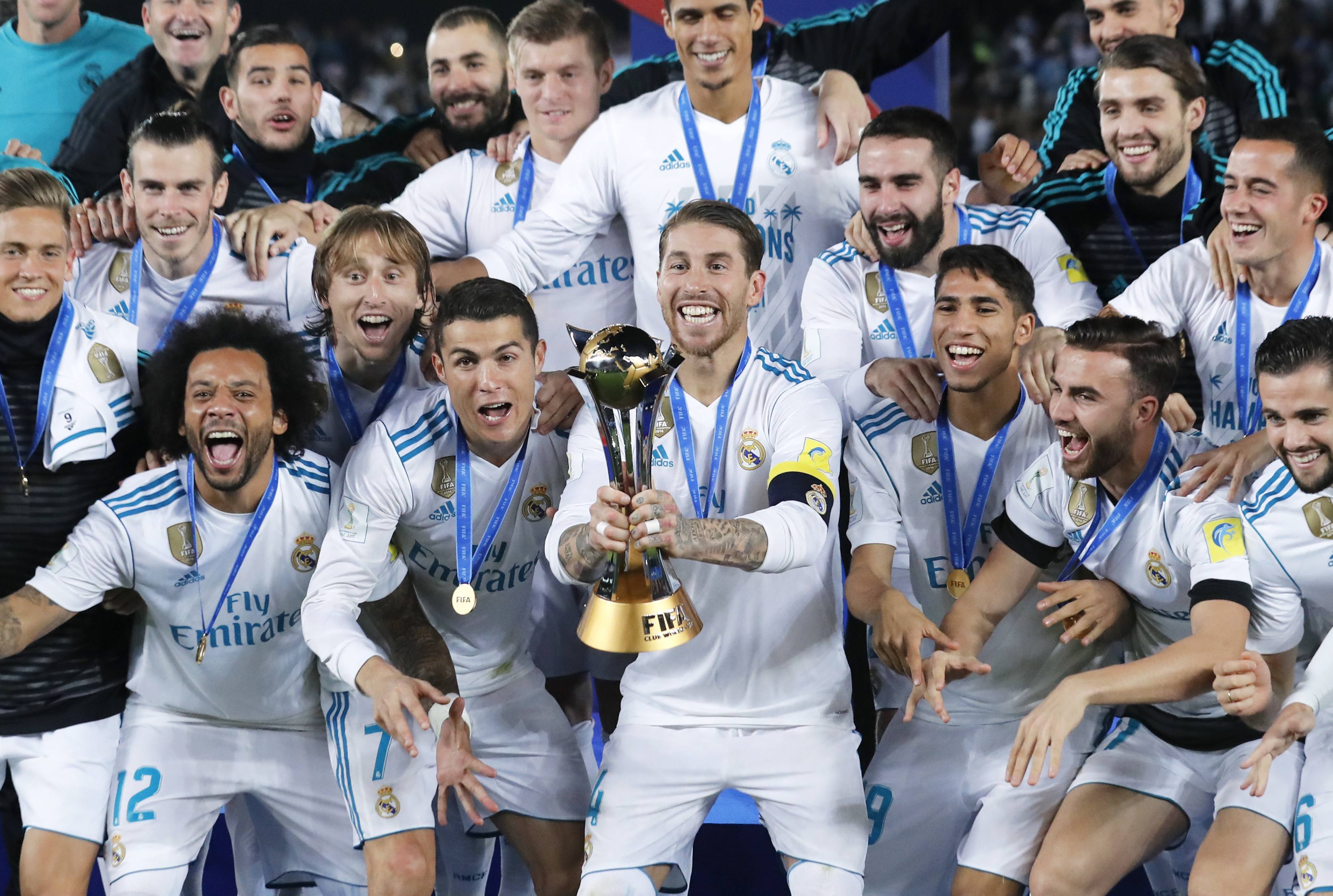 Hráči Realu Madrid sa tešia z výhry na MS klubov.