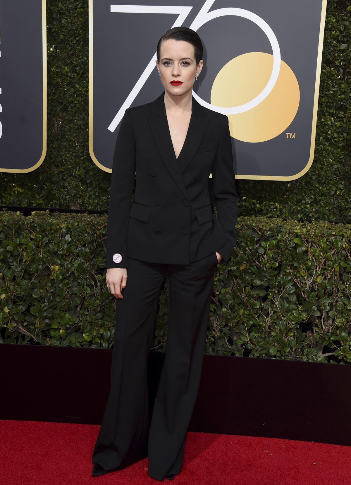 Britská herečka Claire Foy v kreácii Stella McCartney.