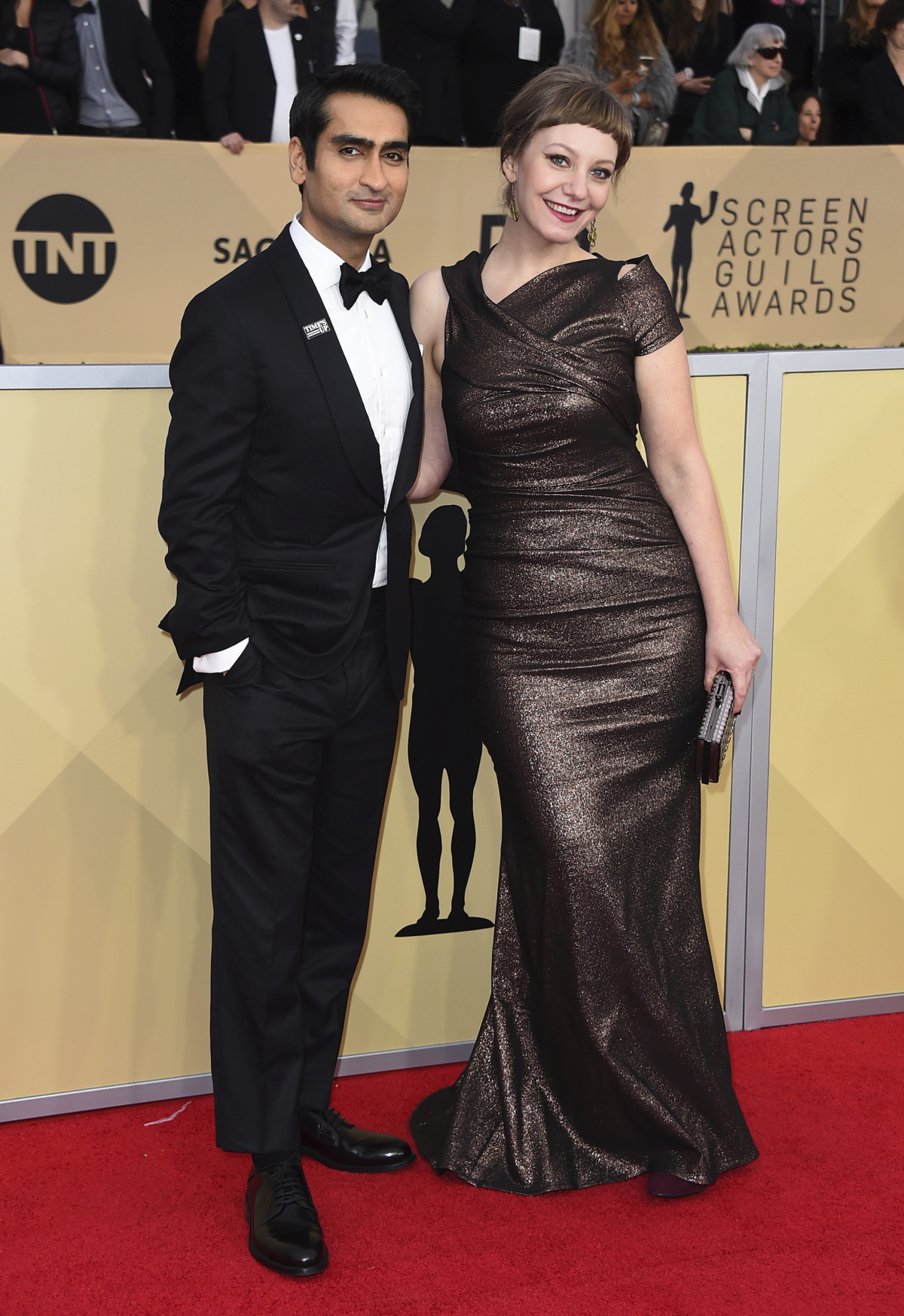 Herec Kumail Nanjiani a jeho manželka Emily V. Gordon.