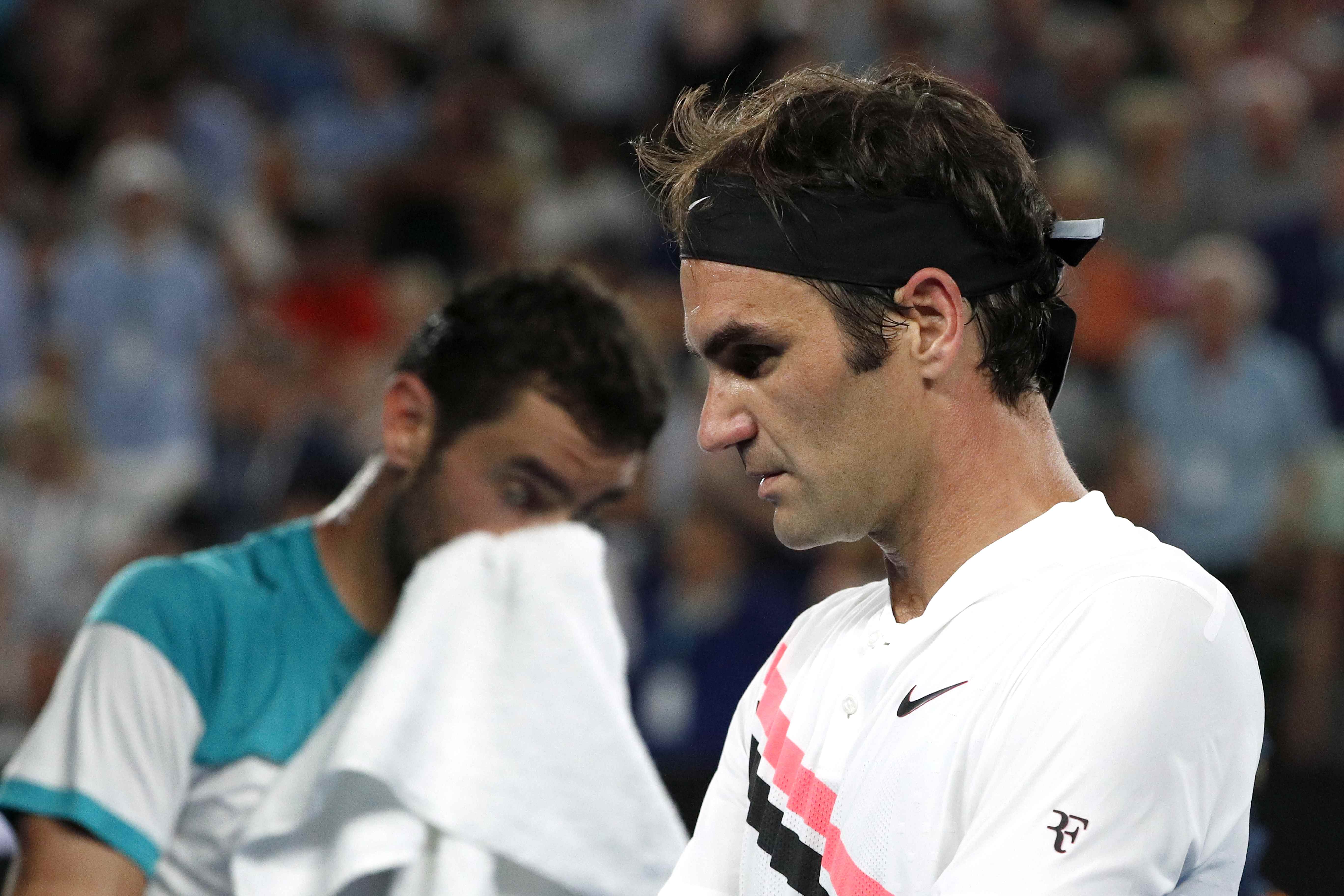 Roger Federer a Marin Čilič vo finále Australian Open 2018.