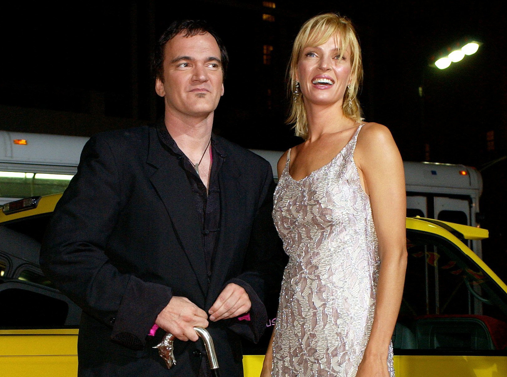 Režisér Quentin Tarantino a herečka Uma Thurman na archívnom zábere z roku 2003. Z premiéry filmu Kill Bill: Vol.1.