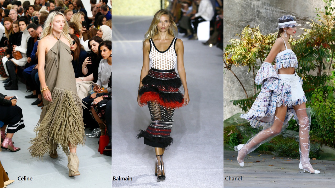 Trendy sezóny Jar/Leto 2018 - Strapce (Céline, Balmain, Chanel).