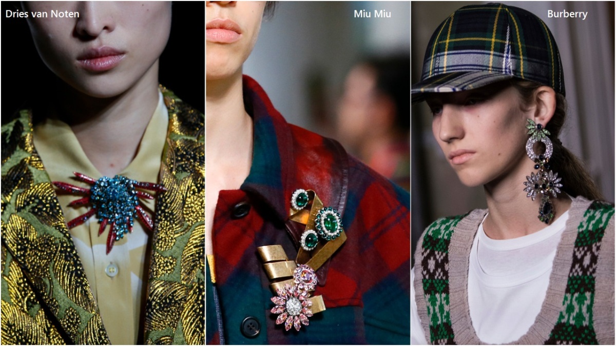 trendy v doplnkoch - sezóna jar-leto 2018 - móda (Dries van Noten, Miu Miu, Burberry)