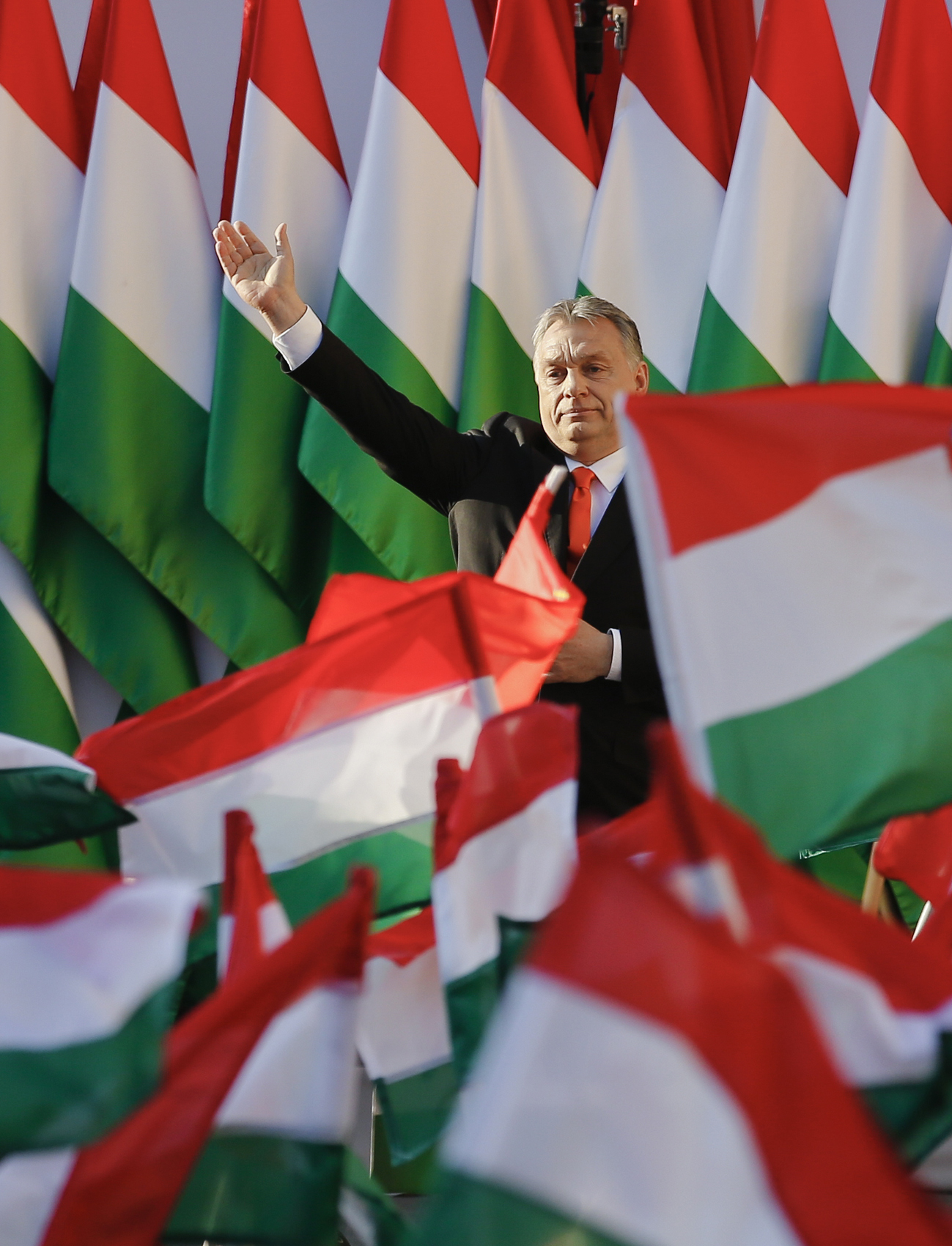 Viktor Orbán na piatkovom záverečnom predvolebnom mítingu Fideszu v jeho rodnom Székesfehérvári.