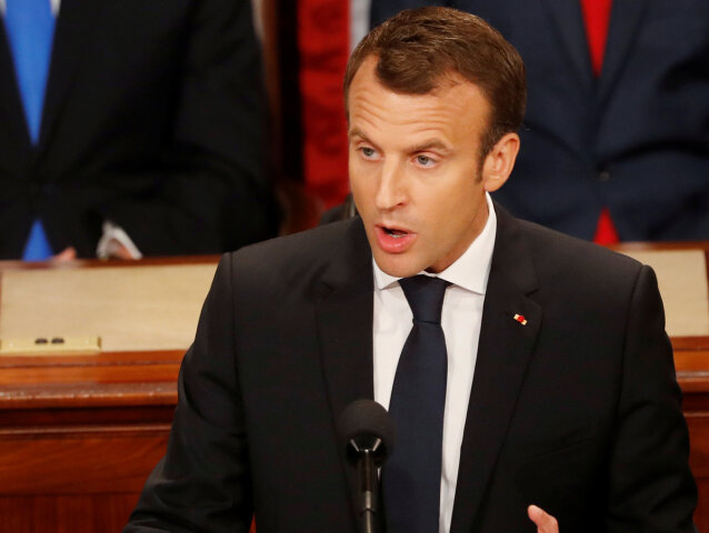 Emmanuel Macron, Kongres, USA